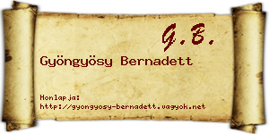 Gyöngyösy Bernadett névjegykártya