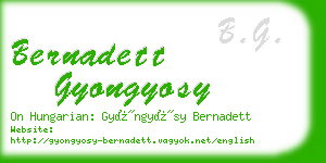 bernadett gyongyosy business card